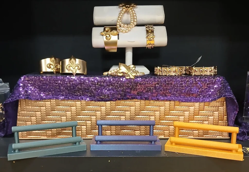 Mardi gras themed phone stands